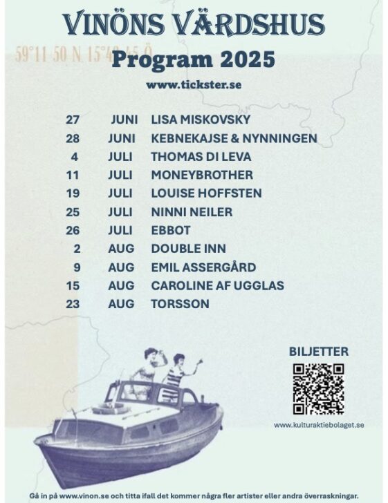 Vinöns Värdshus Program 2025 QR kod 4 Vinöns Värdshus Program 2025 QR kod 4